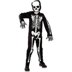 Witbaard Verkleedkostuum Skelet Junior Polyester Zwart/wit 7-9 Jaar