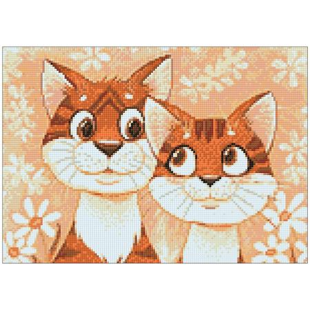 Wizardi Diamond Painting Kit Cats in Love WD192
