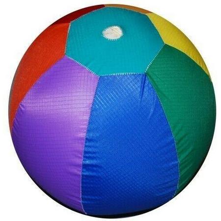 Herbruikbare Strandbal - Vliegerdoek - met Balloon - Regenboog