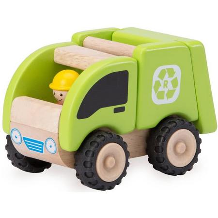 Houten speelgoedvoertuig Vuilniswagen