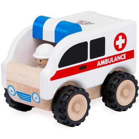 Wonderworld Houten speelgoedvoertuig Ambulance