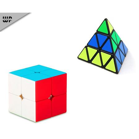 Wonderprice - Cube Puzzel cubes - Set 2 stuks Stressbestendig - Giftset - Concentratie - Training - Fun - Kubus - Pyramide Kubus - Educatief - voor kinderen en volwassenen