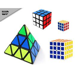 Wonderprice - Cube Puzzel cubes - Set 4 stuks Stressbestendig - Giftset - Concentratie - Training - Fun - Kubus - Pyramide Kubus - Educatief - voor kinderen en volwassenen