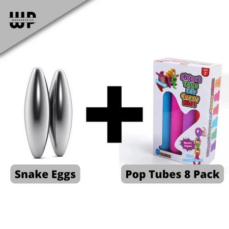 Wonderprice - Fidget Toys - Pop Tubes - Snake Eggs - Fidget Toys Pakket - Pop Tubes 8 pack