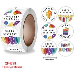 Happy Birthday stickers 500!! stuks! - Sluitstickers - Sluitzegel - Verjaardag - Kado - Cadeau stickers - Small Business - Envelopsticker - Traktatie zakje - Cadeauzakje - Ballonnen - Chique inpakken - Feest - Birthday Wishes - Birthday Greetings