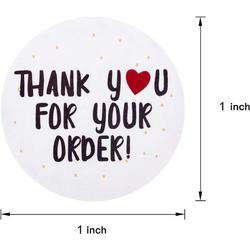 Thank you for your order stickers 2,5cm - 50 STUKS! - Sluitzegel - Bedankje - Envelop - Bedankt - Online Webshop - Small Business - Traktatie zakje - Cadeau - Gift - Cadeauzakje -Traktatie - Kado - Chique inpakken - Verjaardag - Feest