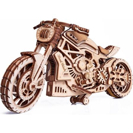 Wood Trick Motorfiets DMS - Houten Modelbouw
