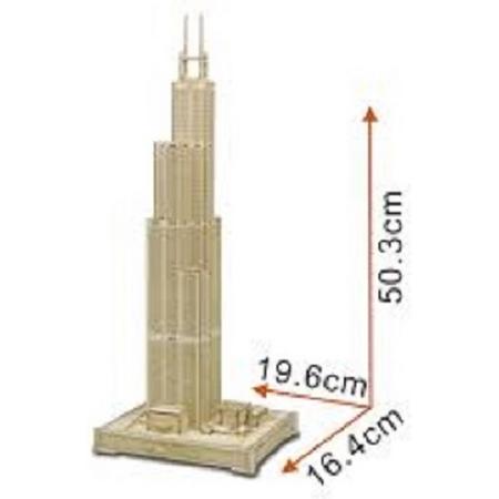 Houten modelbouw - Willis Tower - Miniatuurbouw hout