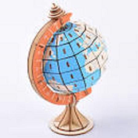Houten modelbouw - Wooden Puzzle - Miniatuurbouw hout - Globe - wereldbol