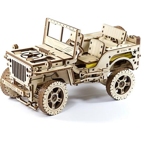 Jeep 4x4 - Houten Modelbouw / 3D Puzzel - Wooden City