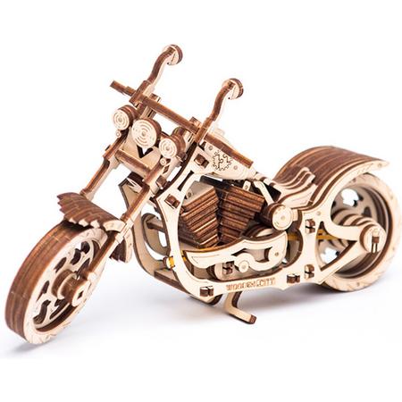 Wooden City Houten Motorfiets Modelbouwpakket 3D puzzel