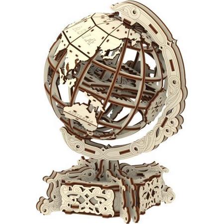 World globe wooden.city houten 3D mechanische puzzel