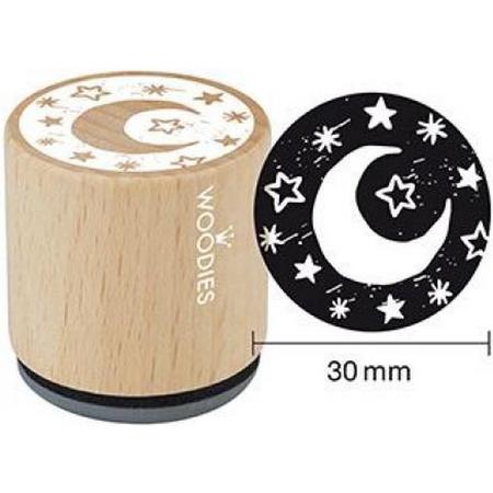 Moon and Stars Rubber Stamp (W20005) (DISCONTINUED)