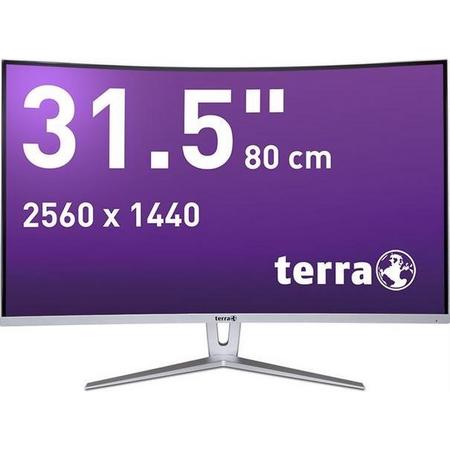 Wortmann AG TERRA LCD/LED 3280W LED display 80 cm (31.5) Wide Quad HD Gebogen Zilver, Wit