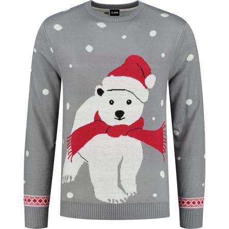 Foute Kersttrui Polar bear grey