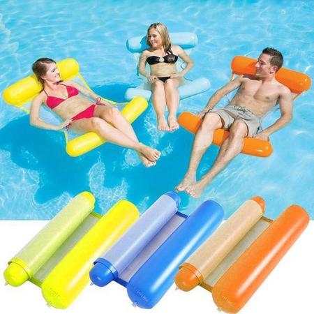 X-Parts Waterspeelgoed - WaterHangmat Lounge - Opblaasbare Waterhangmat - Zwembad - Opblaasbaar Voeten en Hoofdkussen stuk - Zwembad Lucht bed - Groen