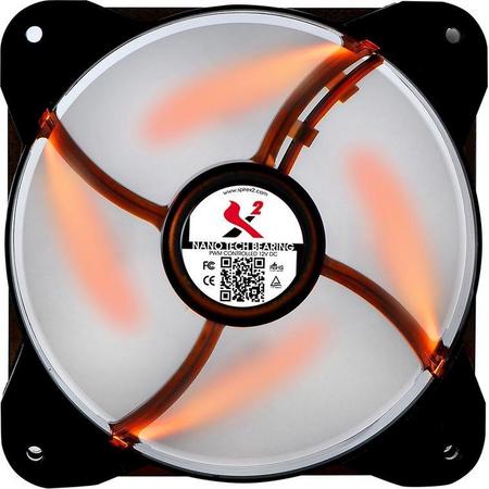 X2 LEDTRAX geel/oranje LED gekleurde ventilator