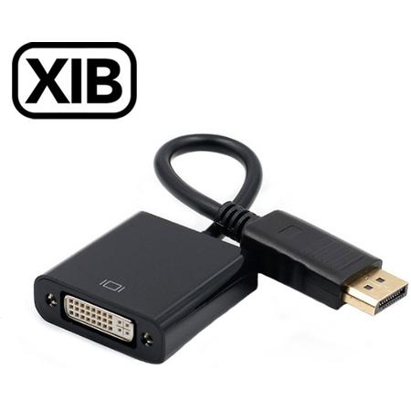 XIB Displayport naar DVI / DP to DVI adapter - Zwart