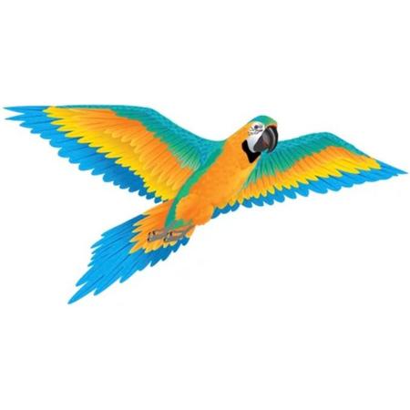 XKites 3D Blauw Macaw - Vlieger - Eenlijner - Kids
