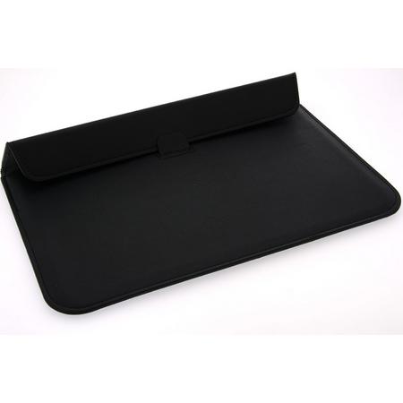 Ultra Slim Laptop Sleeve 11.6 inch Zwart Insteek hoesje Hard - Slim - Kunstleer