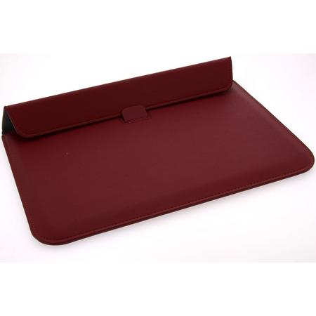 Ultra Slim laptop Sleeve 15.4 inch Rood Insteek hoesje Hard - Slim - Kunstleer