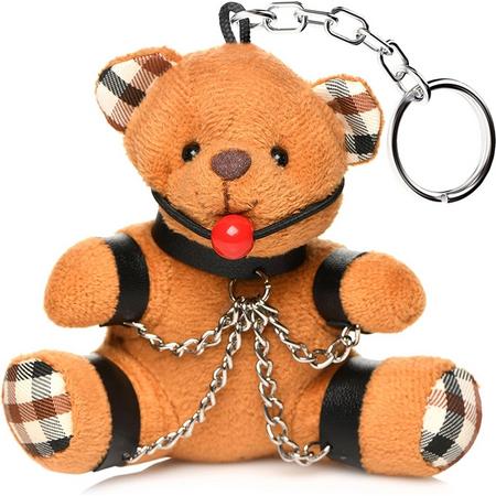 XR Brands AH118 - Gagged Teddy Bear Keychain - Brown