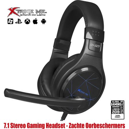 XTRIKE ME 7.1 Surround Gaming Headset - Over-Ear - Multi Platform - Met Mic - GH-501