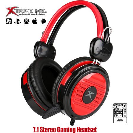 XTRIKE ME 7.1 Surround Gaming Headset - Over-Ear - Multi Platform - Met Mic - HP-308