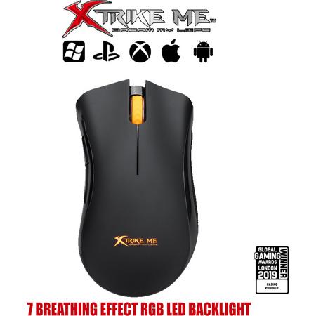 XTRIKE ME Gaming Muis Bekabeld Met 7 LED Backlight Kleuren DPI 800-1200-1600-2400-3200-4800 - GM409