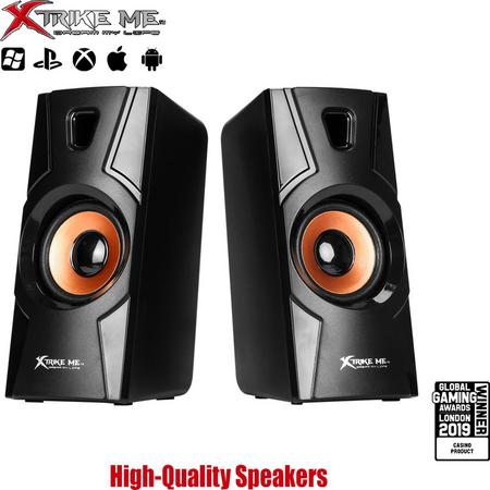 XTRIKE ME Gaming Speaker Duo Hoogwaardige luidsprekers leverd een helder en nauwkeurig geluid 2X 3W - SK-401