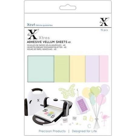 Xcut Xtras A5 Zelfklevend Perkamentpapier Vellen (15  stuks) - Gekleurd