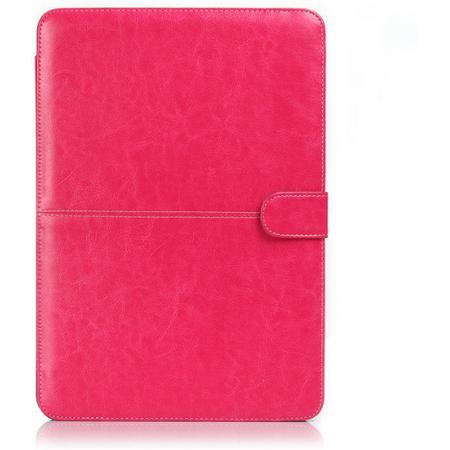 Laptophoes / Book Case Voor New Macbook PRO 13 inch met of zonder Touch Bar 2016/2017 - Laptoptas - met sluiting - Pink