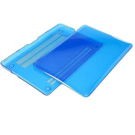 Macbook Case voor MacBook Retina 12 inch - Laptoptas - Clear Hardcover - Licht Blauw