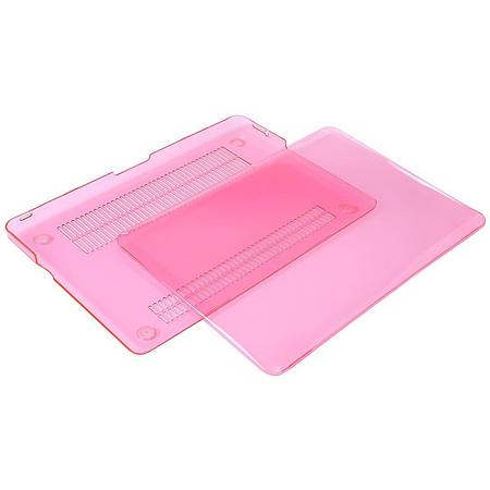 Macbook Case voor MacBook Retina 12 inch - Laptoptas - Clear Hardcover - Pink