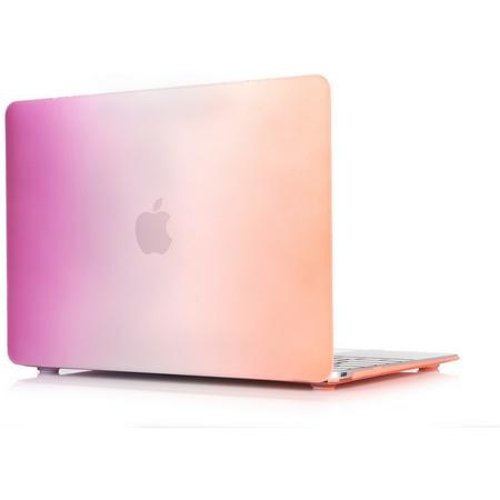 Macbook Case voor Macbook Air 13,3 inch - Hard Case - Regenboog Paars Oranje