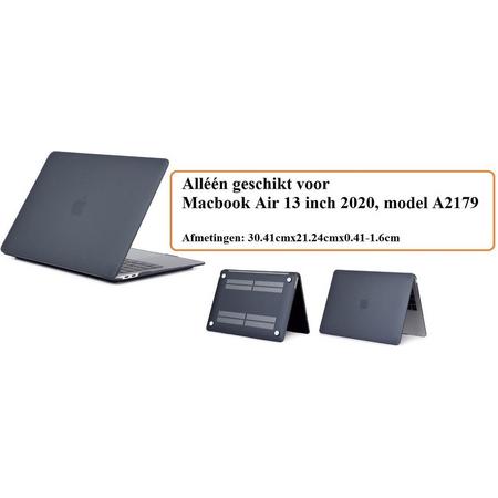 Macbook Case voor Macbook Air 13 inch (2020) A2179 - Laptop Cover - Matte Zwart