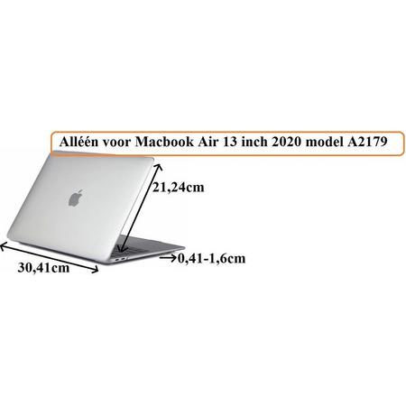Macbook Case voor Macbook Air 13 inch (2020) A2179 - Laptop Cover - Transparant Clear