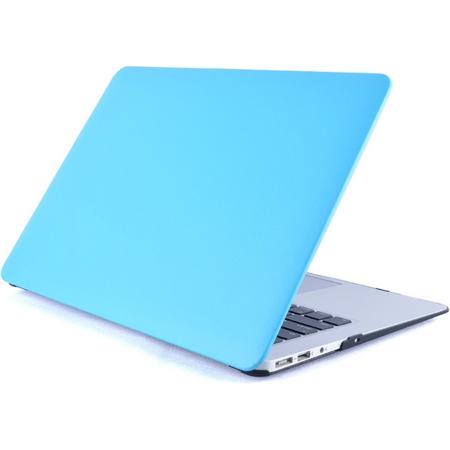 Macbook Case voor Macbook Air 13 inch t/m 2017 - PU Hard Cover - Licht Blauw
