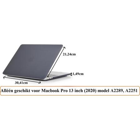Macbook Case voor Macbook Pro 13 inch (2020) A2289/A2251 - Laptop Cover - Matte Zwart