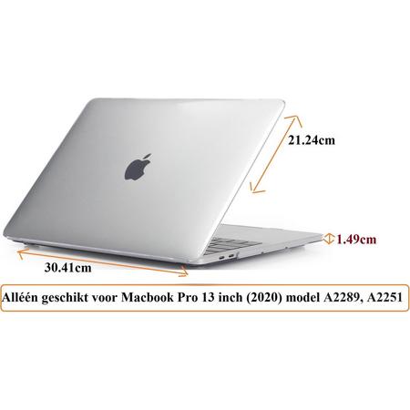 Macbook Case voor Macbook Pro 13 inch (2020) A2289/A2251 - Laptop Cover - Transparant Clear