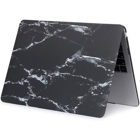 Macbook Case voor New Macbook Air 13 inch 2018/2019 A1932- Laptop Cover - Marmer Zwart Wit