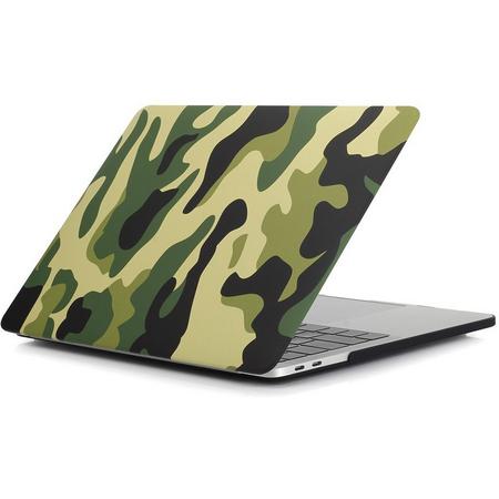 Macbook Case voor New Macbook PRO 13 inch met Touch Bar 2016 / 2017 - Hard Case - Camouflage Groen