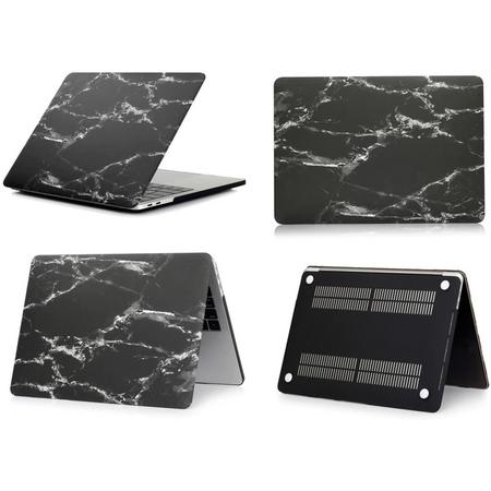 Macbook Case voor New Macbook PRO 13 inch met Touch Bar 2016/2017/2018/2019 A1706 A1708 A1989 - Laptop Cover - Marmer Zwart Wit