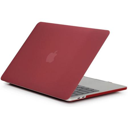 Macbook Case voor New Macbook PRO 15 inch met of zonder Touch Bar 2016 / 2017 - Hard Case - Matte Bordeaux Rood