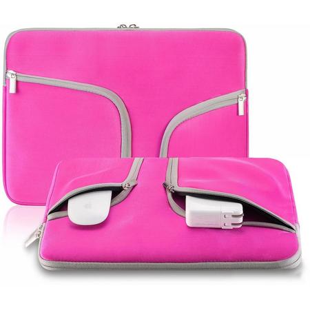 Macbook Sleeve Voor MacBook Air 11 inch - Laptoptas - Laptop Sleeve met rits - Roze