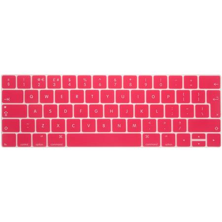 Toetsenbord Cover voor New Macbook met Touch Bar 13/15 inch 2016/2017 - Siliconen - Raspberry Pink