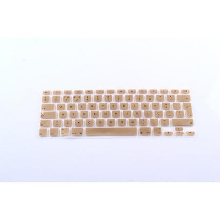 Xssive Toetsenbord cover voor MacBook 12 inch Retina - siliconen -  goud - NL indeling