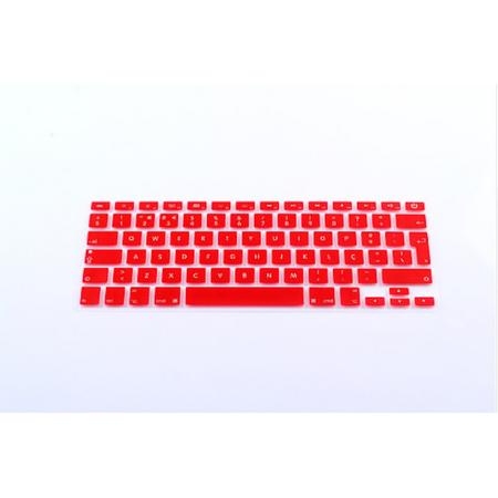 Xssive Toetsenbord cover voor MacBook 12 inch Retina - siliconen - rood - NL indeling