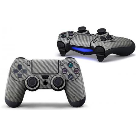 Camouflage Skin voor Playstation 4 Controller - PS4 Controller Sticker – Carbon Grijs