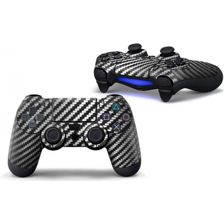 Camouflage Skin voor Playstation 4 Controller - PS4 Controller Sticker – Carbon Zwart